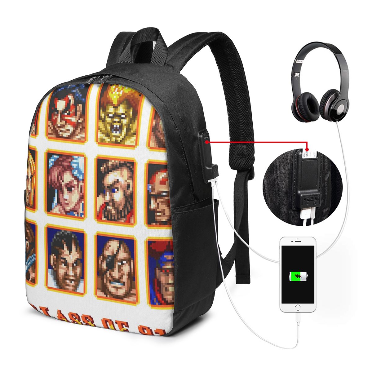 Laptop Bag - Рюкзак Defeated Portraits Super Street Fighter,