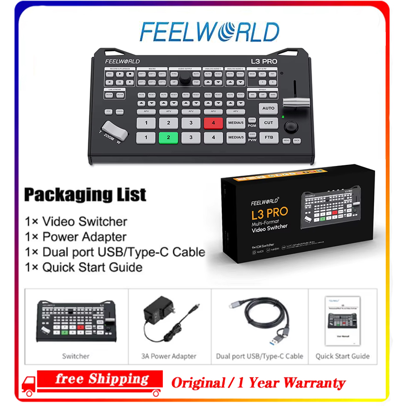 Hdmi Cable - FEELWORLD L3 PRO – 5-канальный видеомикшер,