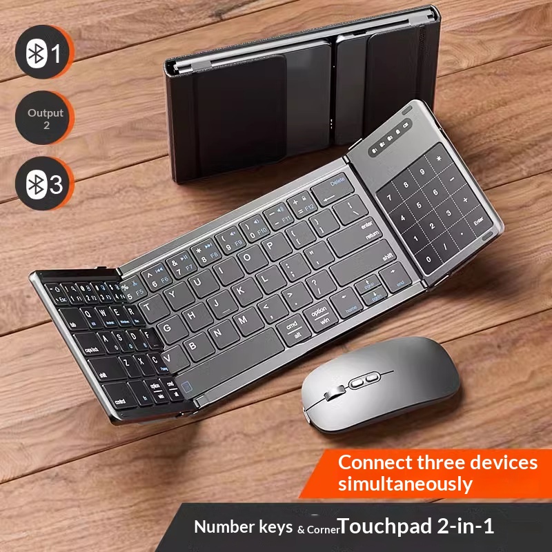 Laptop Mouse - Беспроводная Bluetooth-клавиатура Mengzu Tri Fold с
